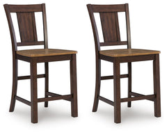 Rylandeen Counter Height Extension Dining Table 4 Barstools and Bench