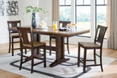 J&M Furniture - Ashley Furniture - Rylandeen Counter Height Extension Dining Table and 4 Barstools - Counter Height Extension Dining Table and 4 Barstools - PCD651D3