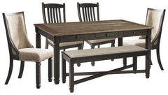 J&M Furniture - Ashley Furniture - Tyler Creek Dining Table with 4 Chairs and Bench - Dining Table with 4 Chairs and Bench - D736D6