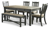 J&M Furniture - Ashley Furniture - Tyler Creek Dining Table, 4 Chairs and Bench - Dining Table, 4 Chairs and Bench - D736D2