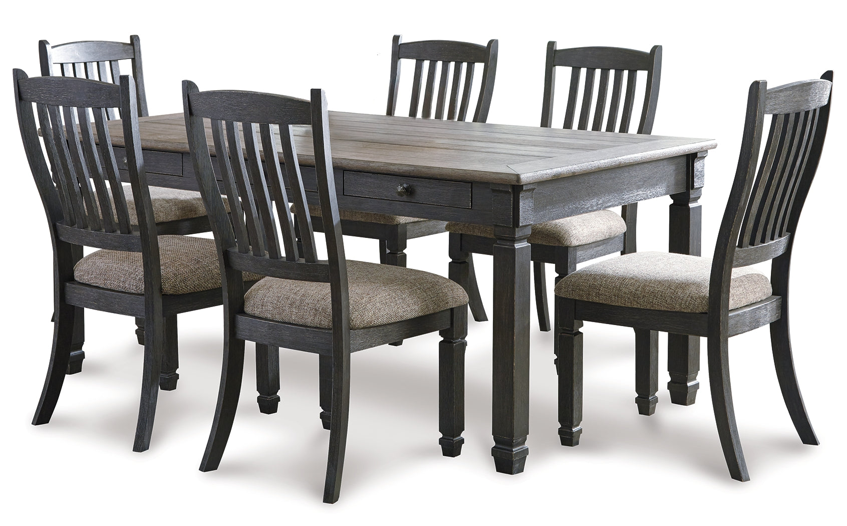 J&M Furniture - Ashley Furniture - Tyler Creek Dining Table and 6 Chairs - Dining Table and 6 Chairs - D736D4