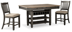 J&M Furniture - Ashley Furniture - Tyler Creek Counter Height Dining Table and 2 Barstools - Counter Height Dining Table and 2 Barstools - D736D14