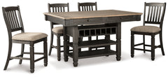 J&M Furniture - Ashley Furniture - Tyler Creek Counter Height Dining Table with 4 Barstools - Counter Height Dining Table with 4 Barstools - D736D3