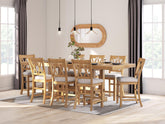 J&M Furniture - Ashley Furniture - Havonplane Counter Height Dining Table and 8 Barstools - Counter Height Dining Table and 8 Barstools - D773D4