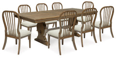 J&M Furniture - Ashley Furniture - Sturlayne Dining Table and 8 Chairs - Dining Table and 8 Chairs - D787D4