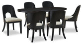 J&M Furniture - Ashley Furniture - Rowanbeck Dining Table and 6 Chairs - Dining Table and 6 Chairs - D821D4