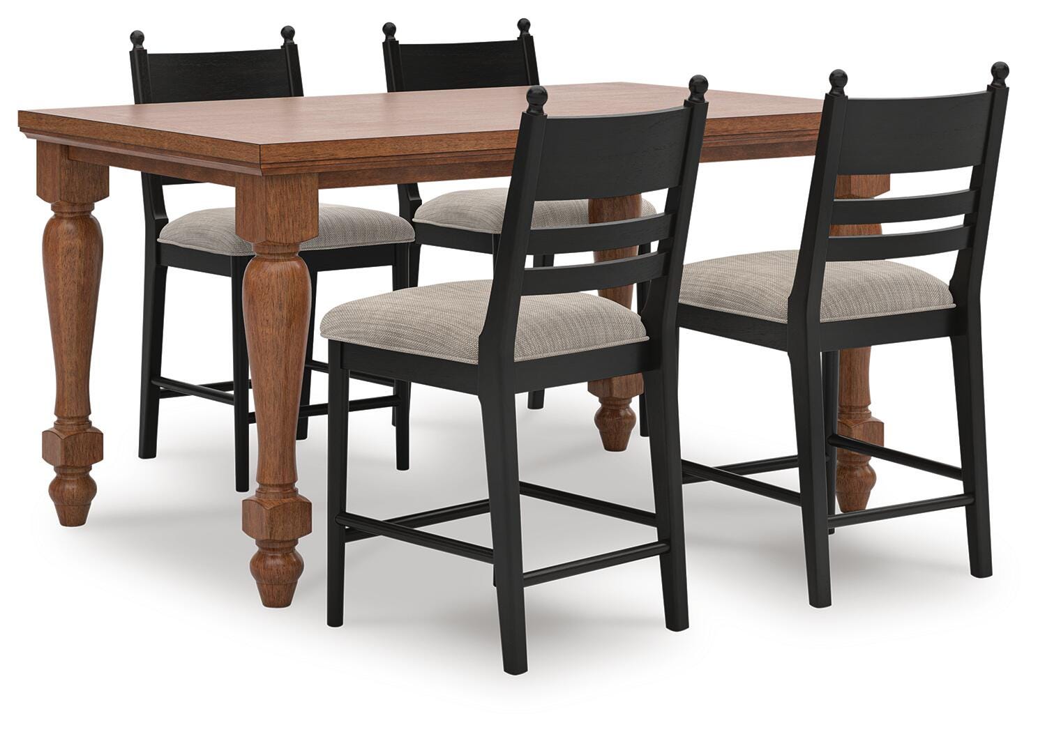 J&M Furniture - Ashley Furniture - Greddinton Counter Height Dining Table and 4 Barstools - Counter Height Dining Table and 4 Barstools - PCD824D16