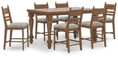 J&M Furniture - Ashley Furniture - Greddinton Counter Height Dining Table and 6 Barstools - Counter Height Dining Table and 6 Barstools - PCD824D20