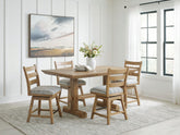 J&M Furniture - Ashley Furniture - Ridgester Counter Height Dining Table and 4 Barstools - Counter Height Dining Table and 4 Barstools - D858D7