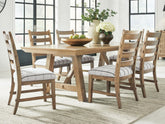 J&M Furniture - Ashley Furniture - Ridgester Extension Dining Table and 6 Chairs - Extension Dining Table and 6 Chairs - D858D5