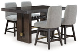J&M Furniture - Ashley Furniture - Burkhaus Counter Height Dining Table and 4 Barstools - Counter Height Dining Table and 4 Barstools - D984D5