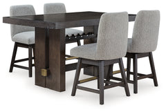 J&M Furniture - Ashley Furniture - Burkhaus Counter Height Dining Table and 4 Barstools - Counter Height Dining Table and 4 Barstools - D984D5