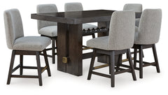 J&M Furniture - Ashley Furniture - Burkhaus Counter Height Dining Table and 6 Barstools - Counter Height Dining Table and 6 Barstools - D984D6