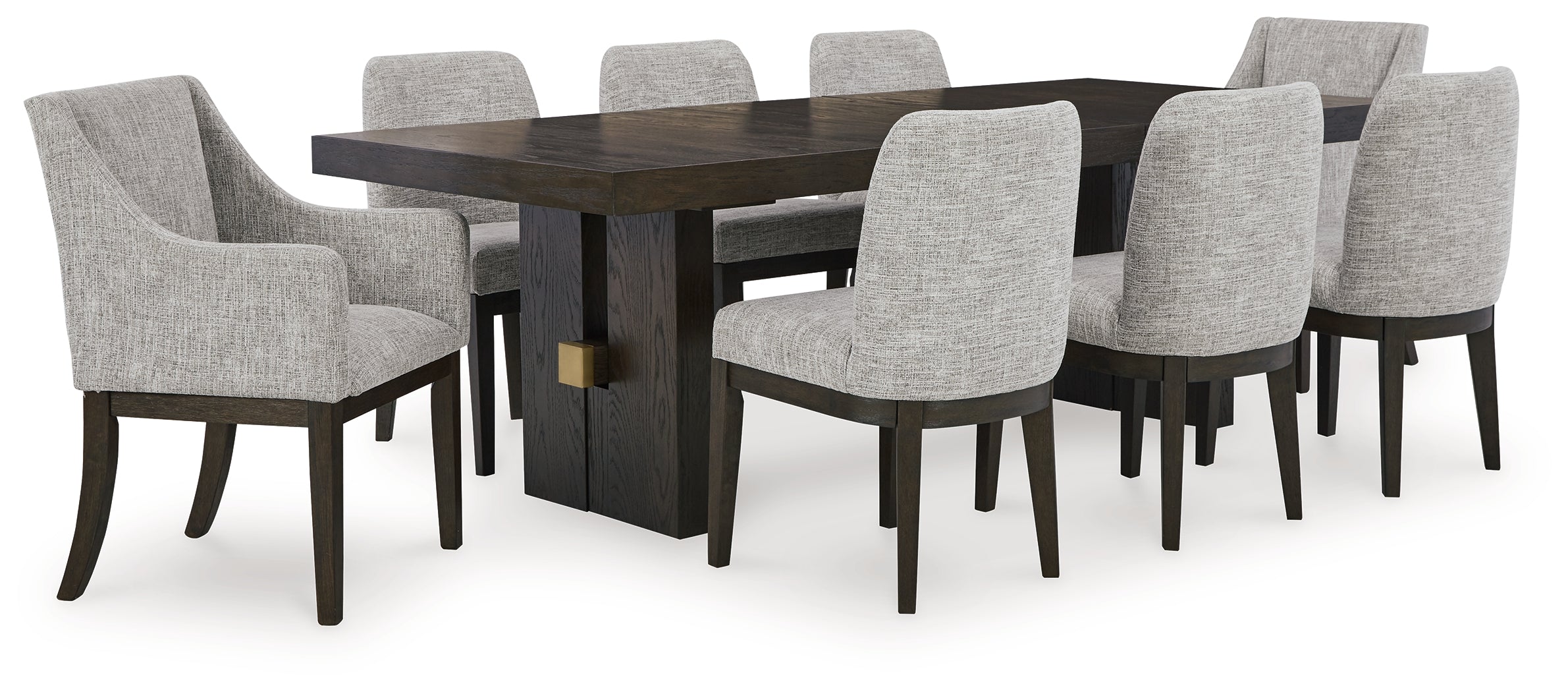 J&M Furniture - Ashley Furniture - Burkhaus Dining Table and 8 Chairs - Dining Table and 8 Chairs - D984D7