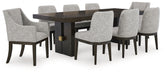 J&M Furniture - Ashley Furniture - Burkhaus Dining Table and 8 Chairs - Dining Table and 8 Chairs - D984D7