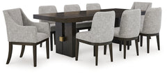 J&M Furniture - Ashley Furniture - Burkhaus Dining Table and 8 Chairs - Dining Table and 8 Chairs - D984D7
