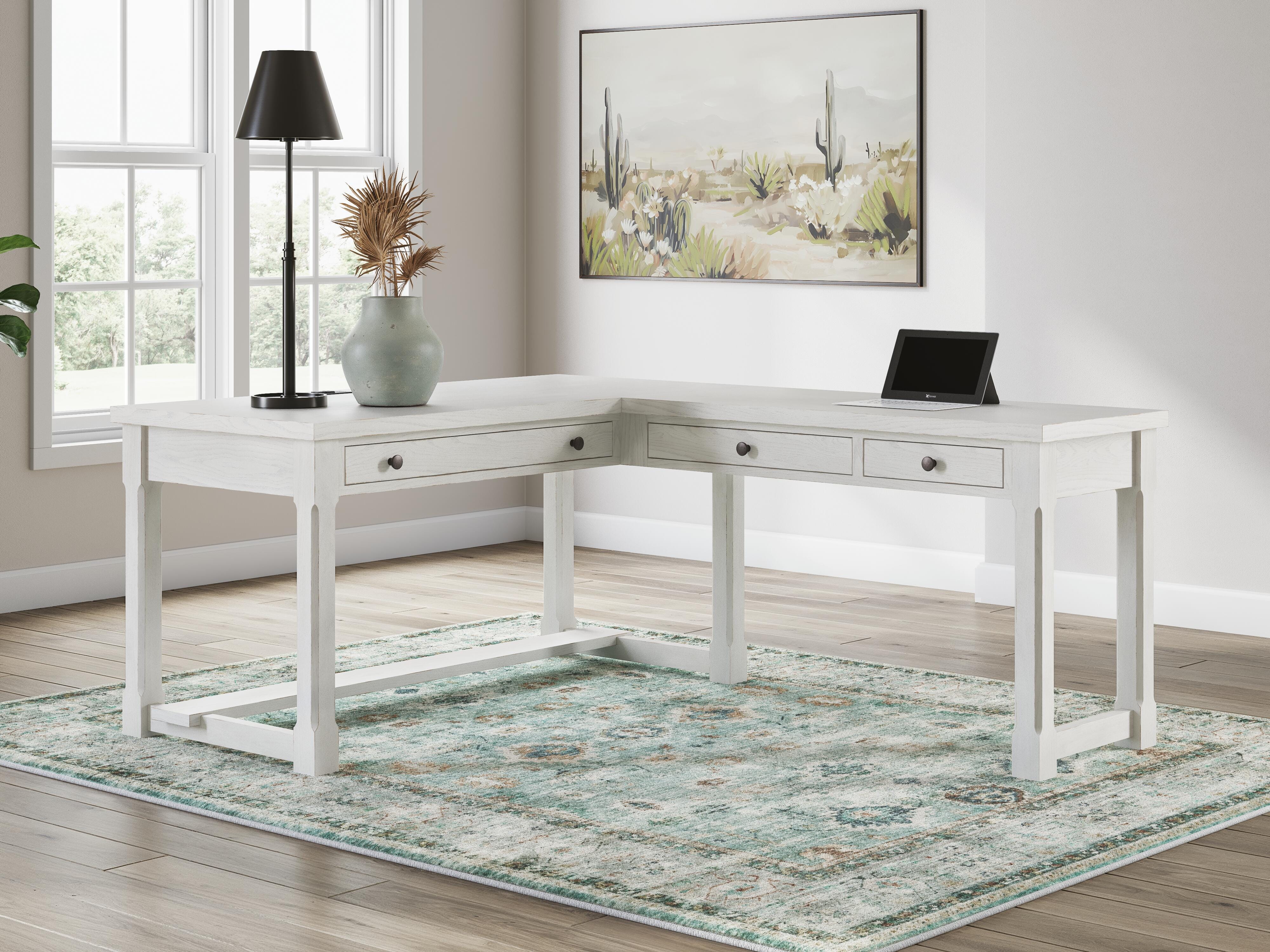 J&M Furniture - Ashley Furniture - Robbinsdale L-Shaped Home Office Desk - L-Shaped Home Office Desk - H742H1
