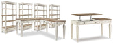 J&M Furniture - Ashley Furniture - Realyn Lift-top Desk, L-shaped Desk and 4 Bookcases - Lift-top Desk, L-shaped Desk and 4 Bookcases - H743H4