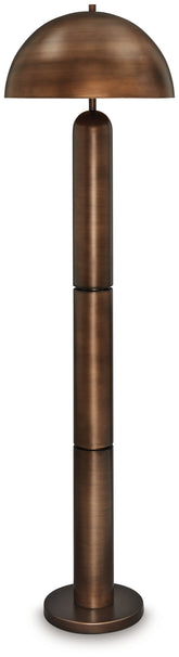 J&M Furniture - Ashley Furniture - Wendfield Floor Lamp - Metal Floor Lamp (1/CN) / Antique Copper Finish - L208431