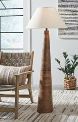 J&M Furniture - Ashley Furniture - Danset Floor Lamp - Wood Floor Lamp (1/CN) - L329101