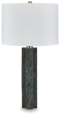 J&M Furniture - Ashley Furniture - Keegan Table Lamp - Marble Table Lamp (1/CN) / Green - L429084