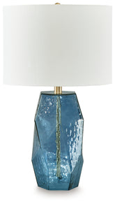 J&M Furniture - Ashley Furniture - Tallow Table Lamp - Glass Table Lamp (1/CN) / Blue - L430854