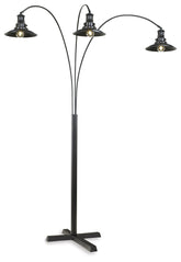 J&M Furniture - Ashley Furniture - Sheriel Floor Lamp - Metal Arc Lamp (1/CN) / Black - L725059