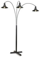 J&M Furniture - Ashley Furniture - Sheriel Floor Lamp - Metal Arc Lamp (1/CN) / Black - L725059
