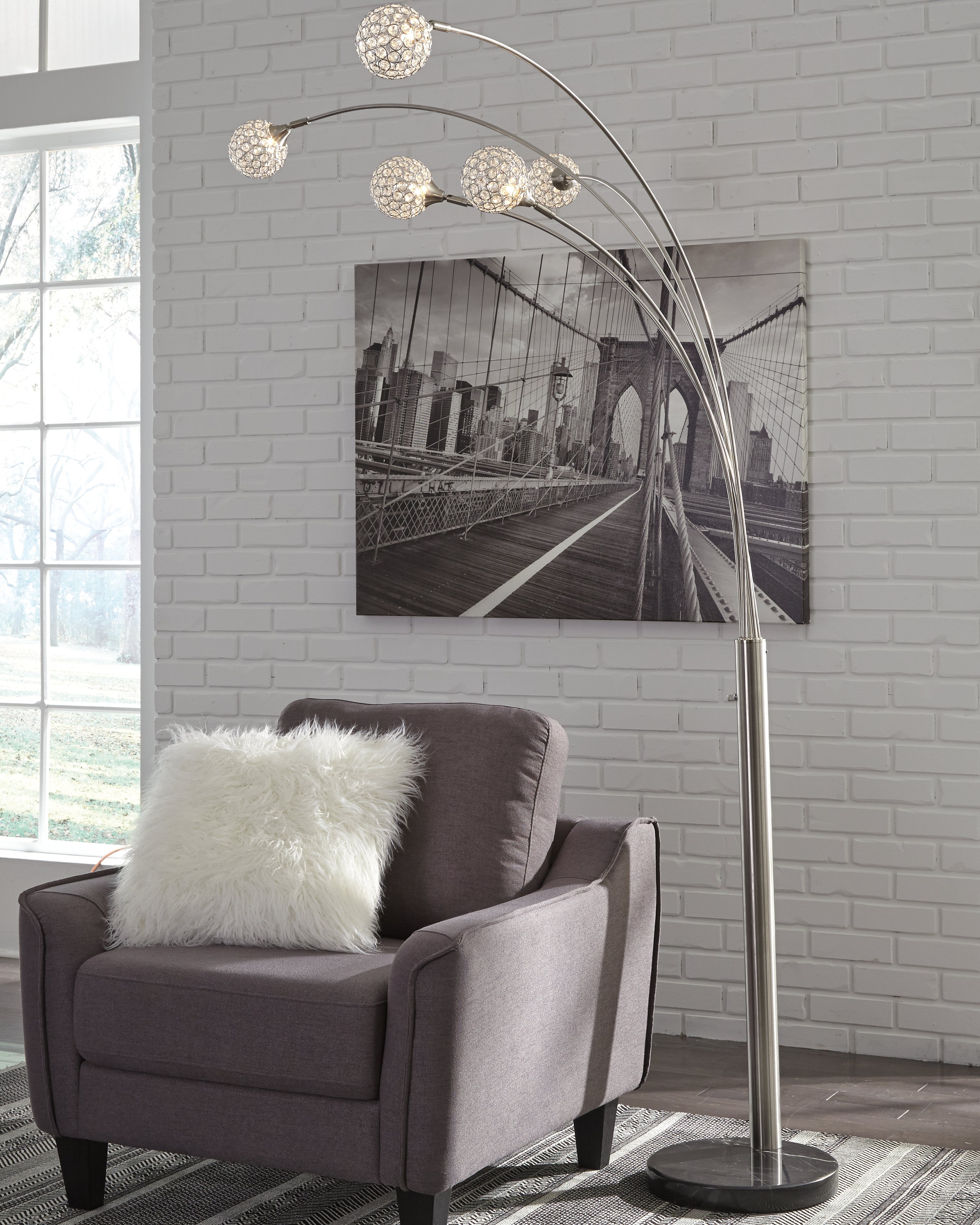 J&M Furniture - Ashley Furniture - Winter Arc Lamp - Metal Arc Lamp (1/CN) - L725089