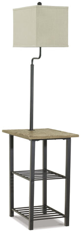 J&M Furniture - Ashley Furniture - Shianne Floor Lamp - Metal Tray Lamp (1/CN) / Black - L734031