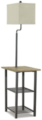 J&M Furniture - Ashley Furniture - Shianne Floor Lamp - Metal Tray Lamp (1/CN) / Black - L734031