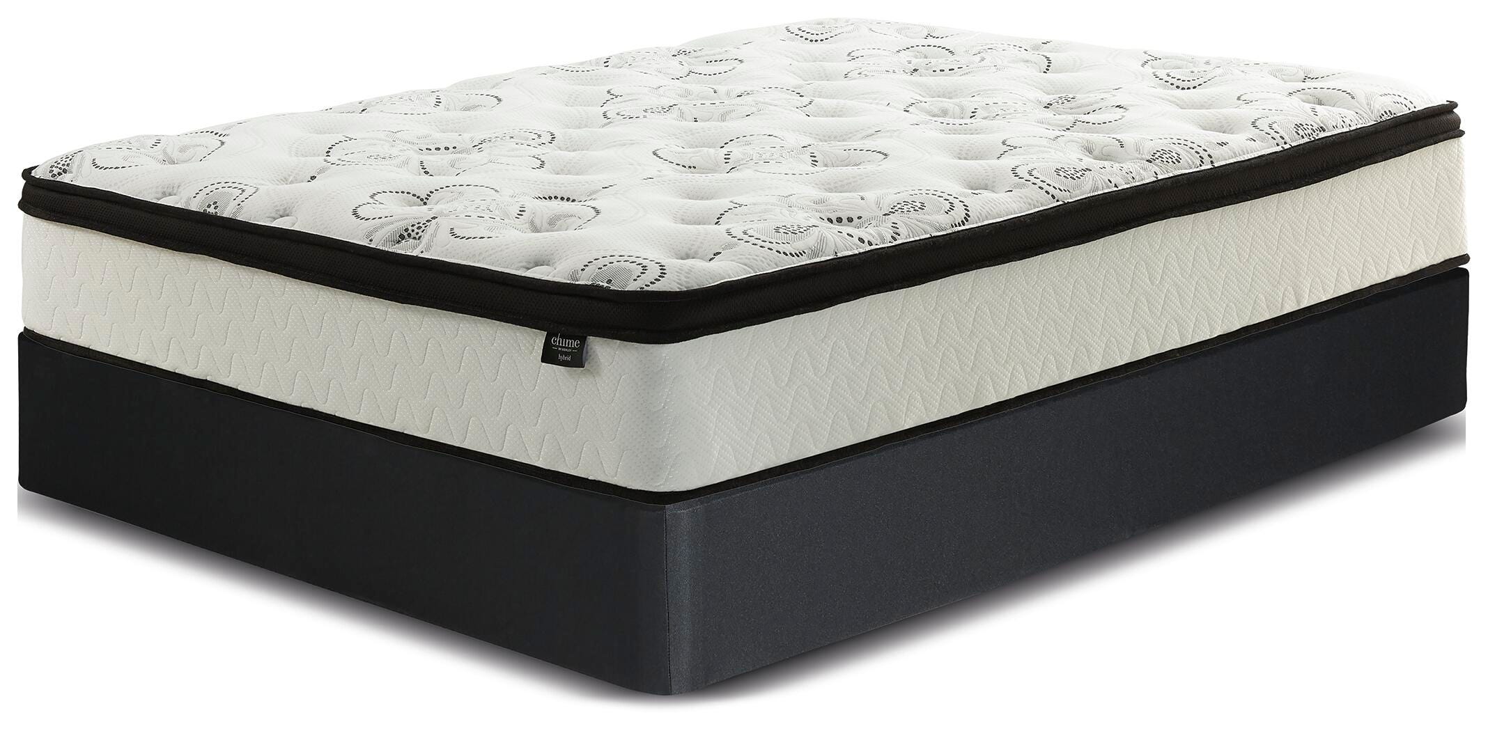 J&M Furniture - Ashley Furniture - Chime 12 Inch Hybrid California King Mattress and Foundation Set - California King Mattress and Foundation Set - M697M1