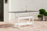 J&M Furniture - Ashley Furniture - Transville Outdoor Counter Height Dining Table - RECT COUNTER TABLE W/UMB OPT - P210-642