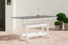 J&M Furniture - Ashley Furniture - Transville Outdoor Counter Height Dining Table - RECT COUNTER TABLE W/UMB OPT - P210-642