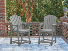J&M Furniture - Ashley Furniture - Sanctuary Beach Outdoor Counter Height Bar Stool (Set of 2) - Barstool (Set of 2) - PCP227-124