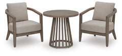 Joy Lagoon Outdoor Chairs with Cushions/Table (Set of 3)