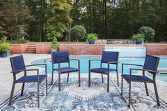 J&M Furniture - Ashley Furniture - Rocky Creek Outdoor Sling Arm Chair (Set of 4) - Sling Arm Chair (4/CN) - PCP326-601A