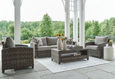 J&M Furniture - Ashley Furniture - Oasis Court Outdoor Sofa/Chairs/Table Set (Set of 4) - Sofa/Chairs/Table Set (4/CN) - P335-081