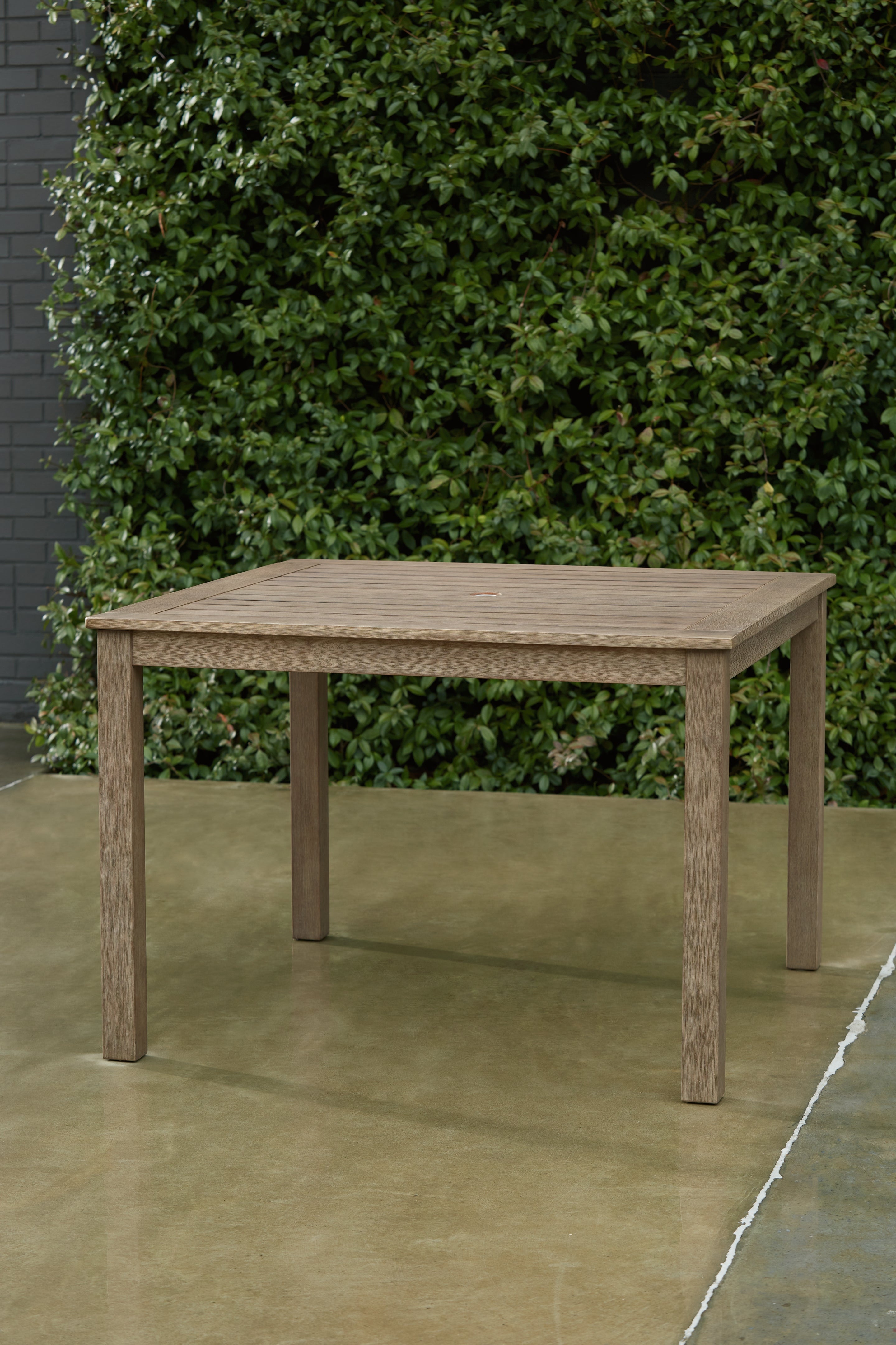 J&M Furniture - Ashley Furniture - Aria Plains Outdoor Dining Table - Square Dining Table w/UMB OPT - P359-615