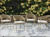 J&M Furniture - Ashley Furniture - Orchard Beach Outdoor Arm Chair with Cushion (Set of 4) - Arm Chair With Cushion (4/CN) - PCP373-601A