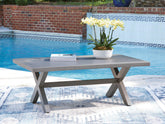 J&M Furniture - Ashley Furniture - Half Moon Beach Outdoor Coffee Table - Rectangular Cocktail Table - PCP418-701