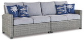 J&M Furniture - Ashley Furniture - Naples Beach Outdoor Right and Left-arm Facing Loveseat with Cushion (Set of 2) - RAF/LAF Loveseat w/CUSH (Set of 2) - P439-854