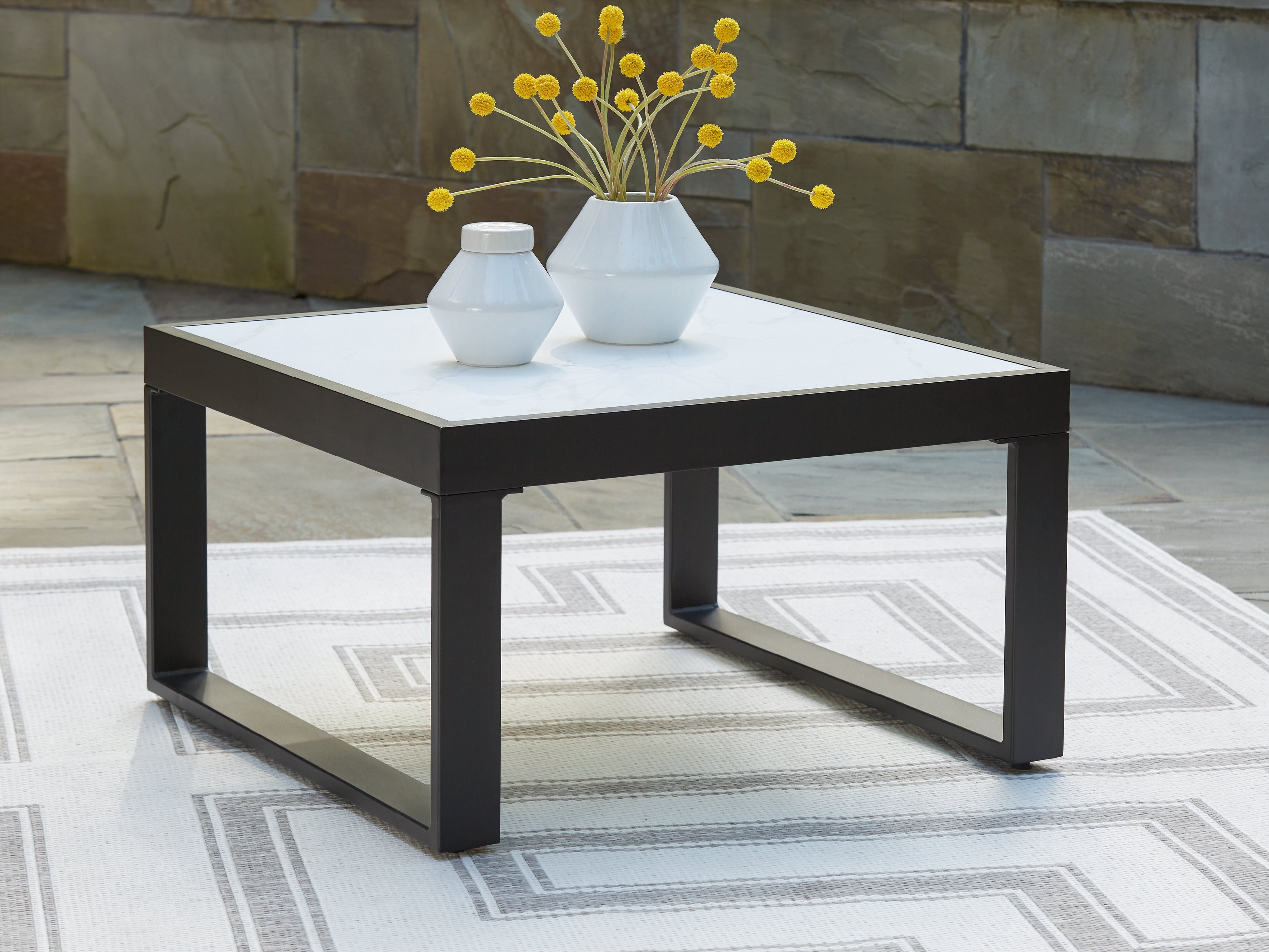 J&M Furniture - Ashley Furniture - Beachloft Outdoor Coffee Table - Square Cocktail Table - P490-708