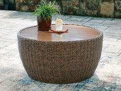 J&M Furniture - Ashley Furniture - Double Point Outdoor Coffee Table - Round Cocktail Table - PCP503-708