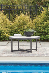 J&M Furniture - Ashley Furniture - Ocean Beach Outdoor Coffee Table - Round Cocktail Table - PCP510-708