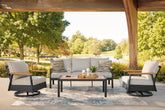 J&M Furniture - Ashley Furniture - Carmel Highlands Outdoor Sofa/Chairs/Table (Set of 4) - Sofa/Chairs/Table Set (4/CN) - PCP513-081