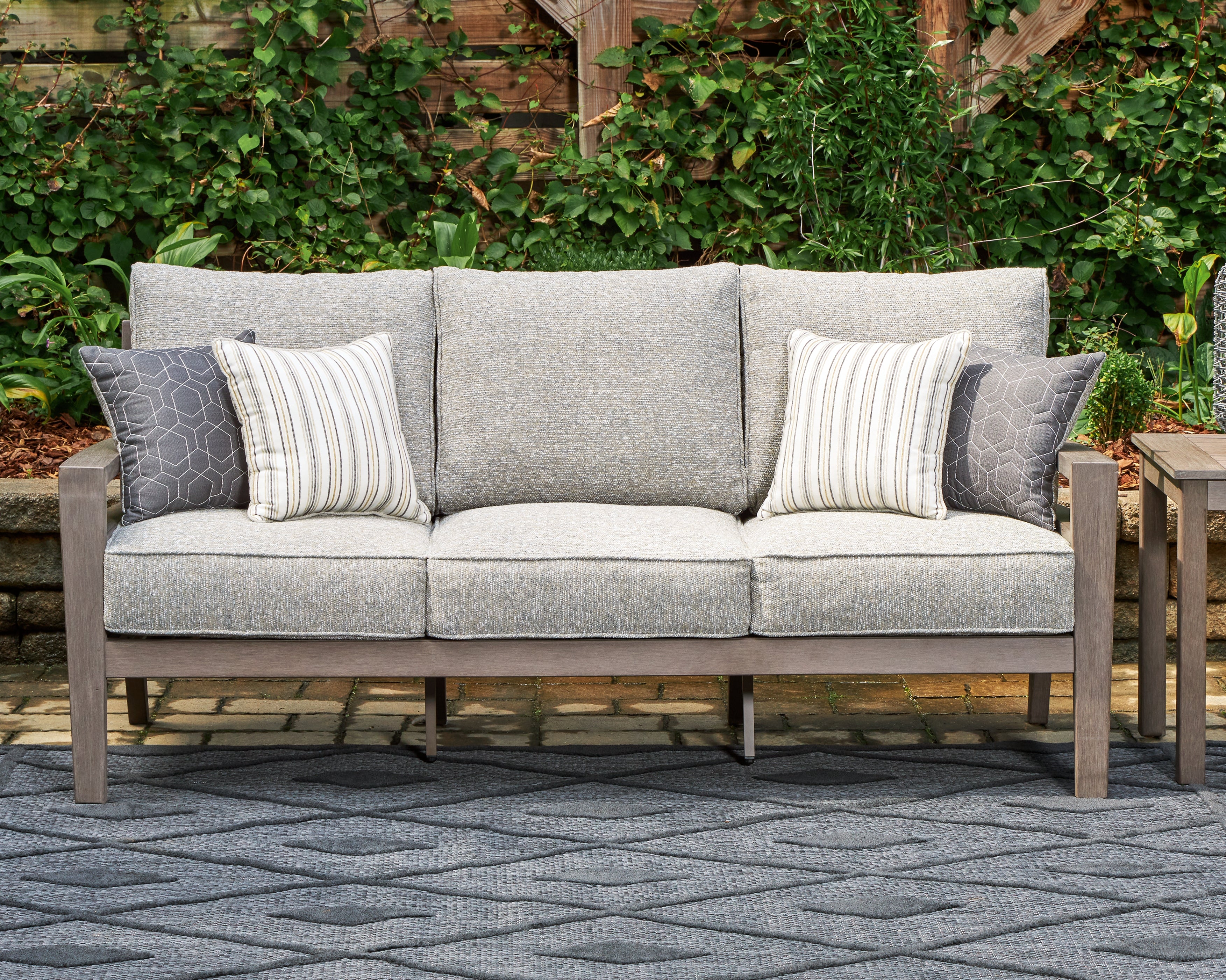 J&M Furniture - Ashley Furniture - Hillside Barn Outdoor Sofa with Cushion - Sofa with Cushion - P564-838