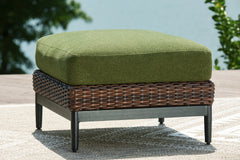 J&M Furniture - Ashley Furniture - Horizon Hall Outdoor Ottoman with Cushion - Ottoman with Cushion - P572-814