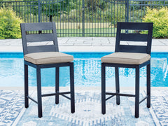 J&M Furniture - Ashley Furniture - East Beach Outdoor Counter Height Bar Stool (Set of 2) - Barstool (Set of 2) - PCP587-124