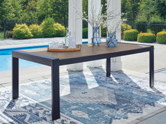 J&M Furniture - Ashley Furniture - East Beach Outdoor Dining Table - RECT Dining Table w/UMB OPT - PCP587-625